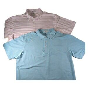 Peter Millar Summer Comfort Bundle LOT Men's XL Striped Luxury Polo Golf Casual